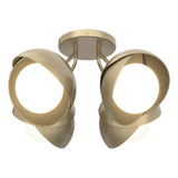 Hubbardton Forge 2022 Soft Gold Soft Gold Opal Glass (GG) Brooklyn 4-Light Double Shade Semi-Flush