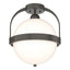 Hubbardton Forge 2022 Dark Smoke Opal Glass (GG) Atlas Semi-Flush