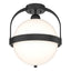 Hubbardton Forge 2022 Black Opal Glass (GG) Atlas Semi-Flush