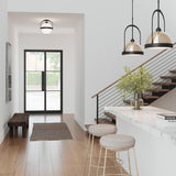 Hubbardton Forge 2022 Black Opal Glass (GG) Atlas Semi-Flush
