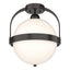 Hubbardton Forge 2022 Oil Rubbed Bronze Opal Glass (GG) Atlas Semi-Flush