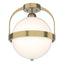 Hubbardton Forge 2022 Modern Brass Opal Glass (GG) Atlas Semi-Flush