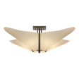 Hubbardton Forge 2011 Dark Smoke Spun Frost (SH) Kirigami Semi-Flush