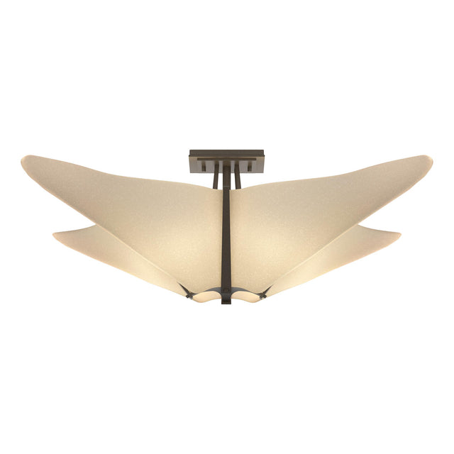 Hubbardton Forge 2011 Dark Smoke Spun Frost (SH) Kirigami Semi-Flush