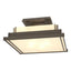 Hubbardton Forge 2004 Coastal Dark Smoke White Art Glass (BB) Steppe Small Semi-Flush