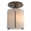 Hubbardton Forge 2007 Bronze Opal Glass (GG) Exos Round Semi-Flush