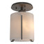 Hubbardton Forge 2007 Dark Smoke Opal Glass (GG) Exos Round Semi-Flush
