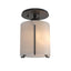 Hubbardton Forge 2007 Black Opal Glass (GG) Exos Round Semi-Flush