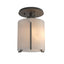 Hubbardton Forge 2007 Natural Iron Opal Glass (GG) Exos Round Semi-Flush
