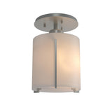 Hubbardton Forge 2007 Vintage Platinum Opal Glass (GG) Exos Round Semi-Flush