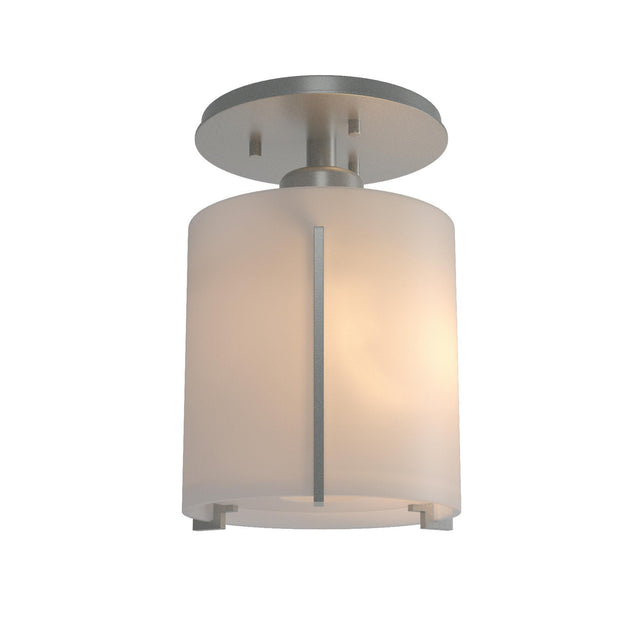 Hubbardton Forge 2007 Vintage Platinum Opal Glass (GG) Exos Round Semi-Flush