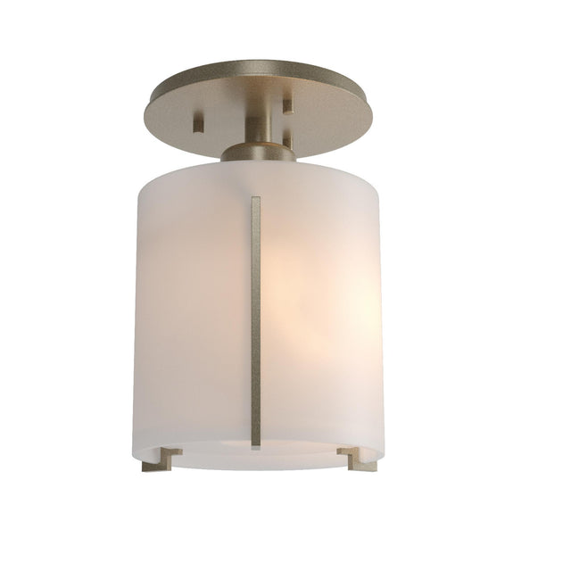 Hubbardton Forge 2007 Soft Gold Opal Glass (GG) Exos Round Semi-Flush