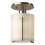Hubbardton Forge 2007 Modern Brass Opal Glass (GG) Exos Round Semi-Flush