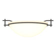 Hubbardton Forge 2002 Natural Iron Opal Glass (GG) Moonband Semi-Flush