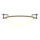 Hubbardton Forge 2002 Natural Iron Opal Glass (GG) Moonband Semi-Flush