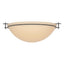 Hubbardton Forge 2002 Natural Iron Sand Glass (SS) Moonband Large Semi-Flush