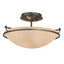 Hubbardton Forge 2000 Bronze Sand Glass (SS) Plain Small Semi-Flush