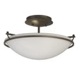 Hubbardton Forge 2000 Dark Smoke Opal Glass (GG) Plain Small Semi-Flush