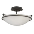 Hubbardton Forge 2000 Black Opal Glass (GG) Plain Small Semi-Flush