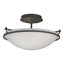 Hubbardton Forge 2000 Natural Iron Opal Glass (GG) Plain Small Semi-Flush