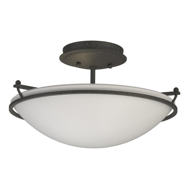 Hubbardton Forge 2000 Natural Iron Opal Glass (GG) Plain Small Semi-Flush