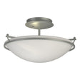 Hubbardton Forge 2000 Vintage Platinum Opal Glass (GG) Plain Small Semi-Flush