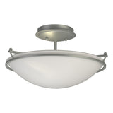 Hubbardton Forge 2000 Vintage Platinum Opal Glass (GG) Plain Small Semi-Flush