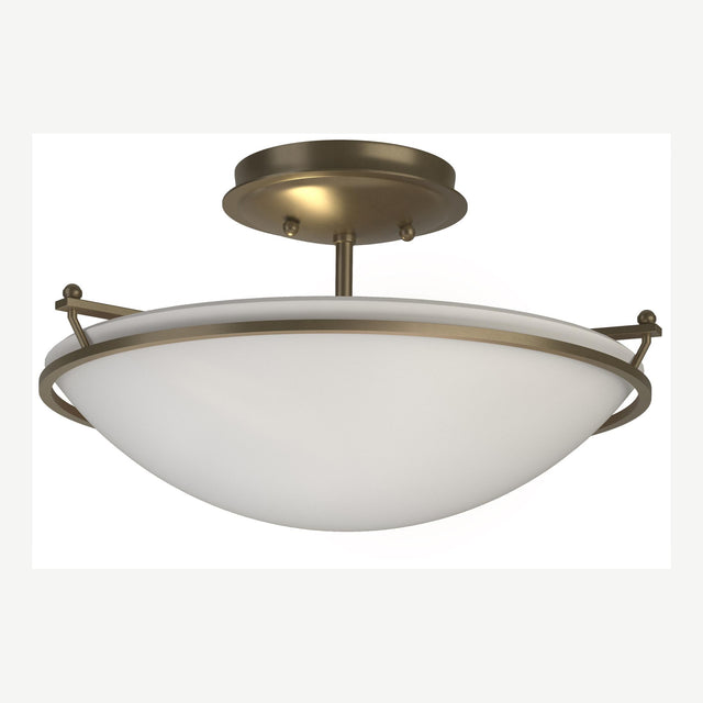 Hubbardton Forge 2000 Soft Gold Opal Glass (GG) Plain Small Semi-Flush