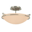 Hubbardton Forge 2000 Sterling Sand Glass (SS) Plain Small Semi-Flush