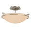 Hubbardton Forge 2000 Sterling Sand Glass (SS) Plain Small Semi-Flush