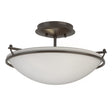 Hubbardton Forge 2000 Oil Rubbed Bronze Opal Glass (GG) Plain Small Semi-Flush