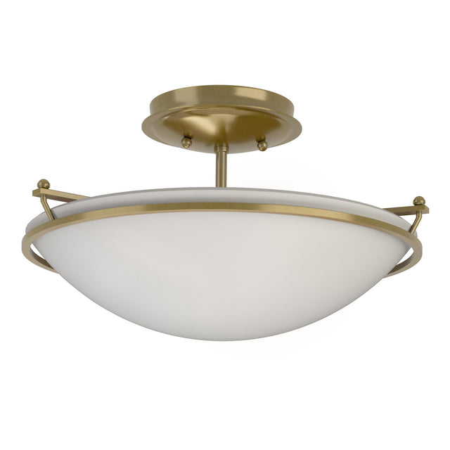 Hubbardton Forge 2000 Modern Brass Opal Glass (GG) Plain Small Semi-Flush
