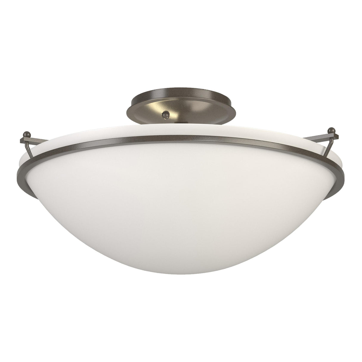 Hubbardton Forge 2004 Dark Smoke Opal Glass (GG) Plain Large Semi-Flush