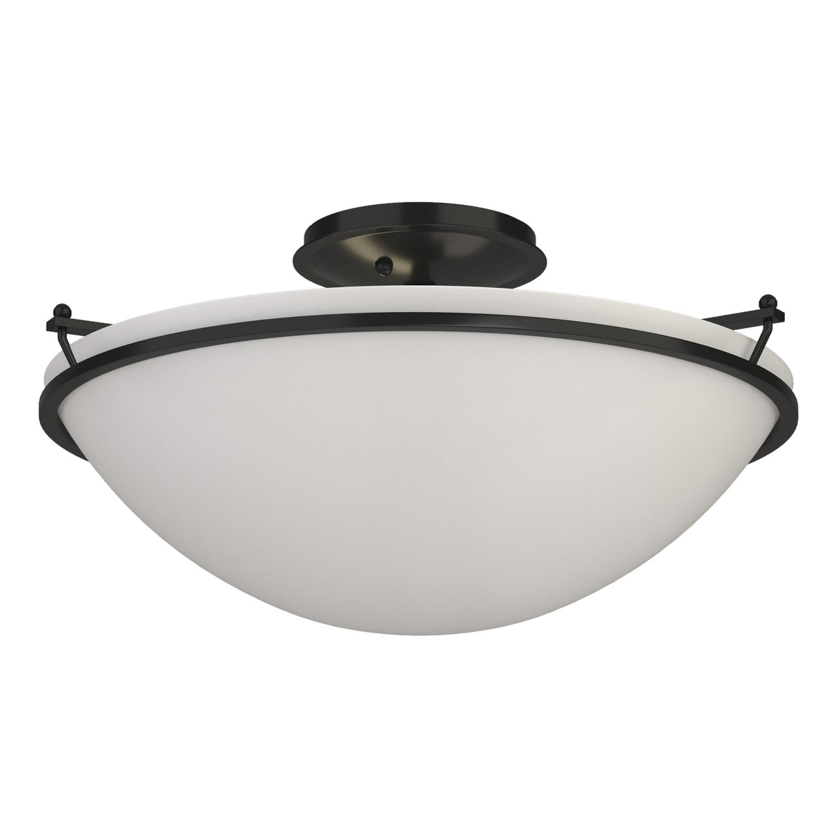 Hubbardton Forge 2004 Black Opal Glass (GG) Plain Large Semi-Flush