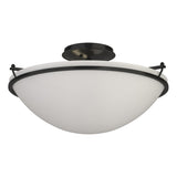 Hubbardton Forge 2004 Black Opal Glass (GG) Plain Large Semi-Flush