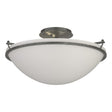 Hubbardton Forge 2004 Natural Iron Opal Glass (GG) Plain Large Semi-Flush