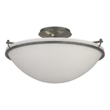 Hubbardton Forge 2004 Natural Iron Opal Glass (GG) Plain Large Semi-Flush