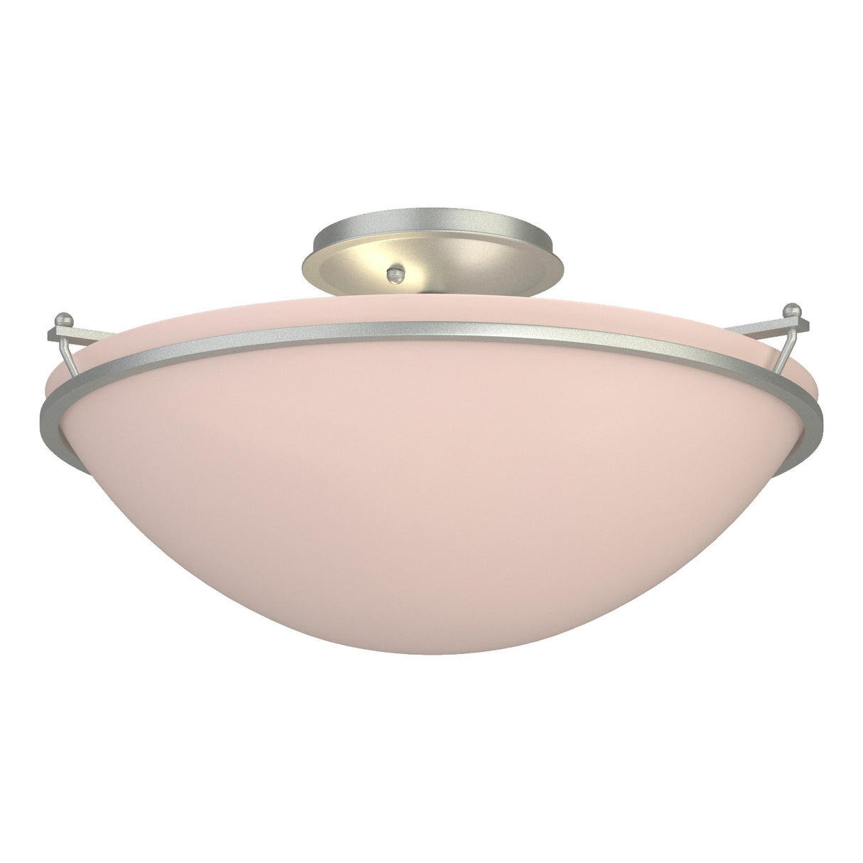 Hubbardton Forge 2004 Vintage Platinum Sand Glass (SS) Plain Large Semi-Flush