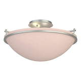 Hubbardton Forge 2004 Vintage Platinum Sand Glass (SS) Plain Large Semi-Flush