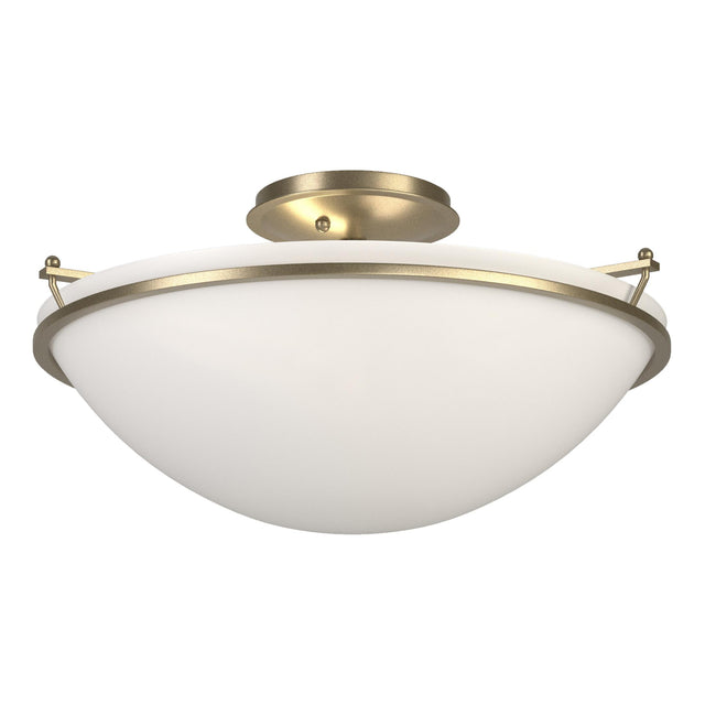 Hubbardton Forge 2004 Soft Gold Opal Glass (GG) Plain Large Semi-Flush