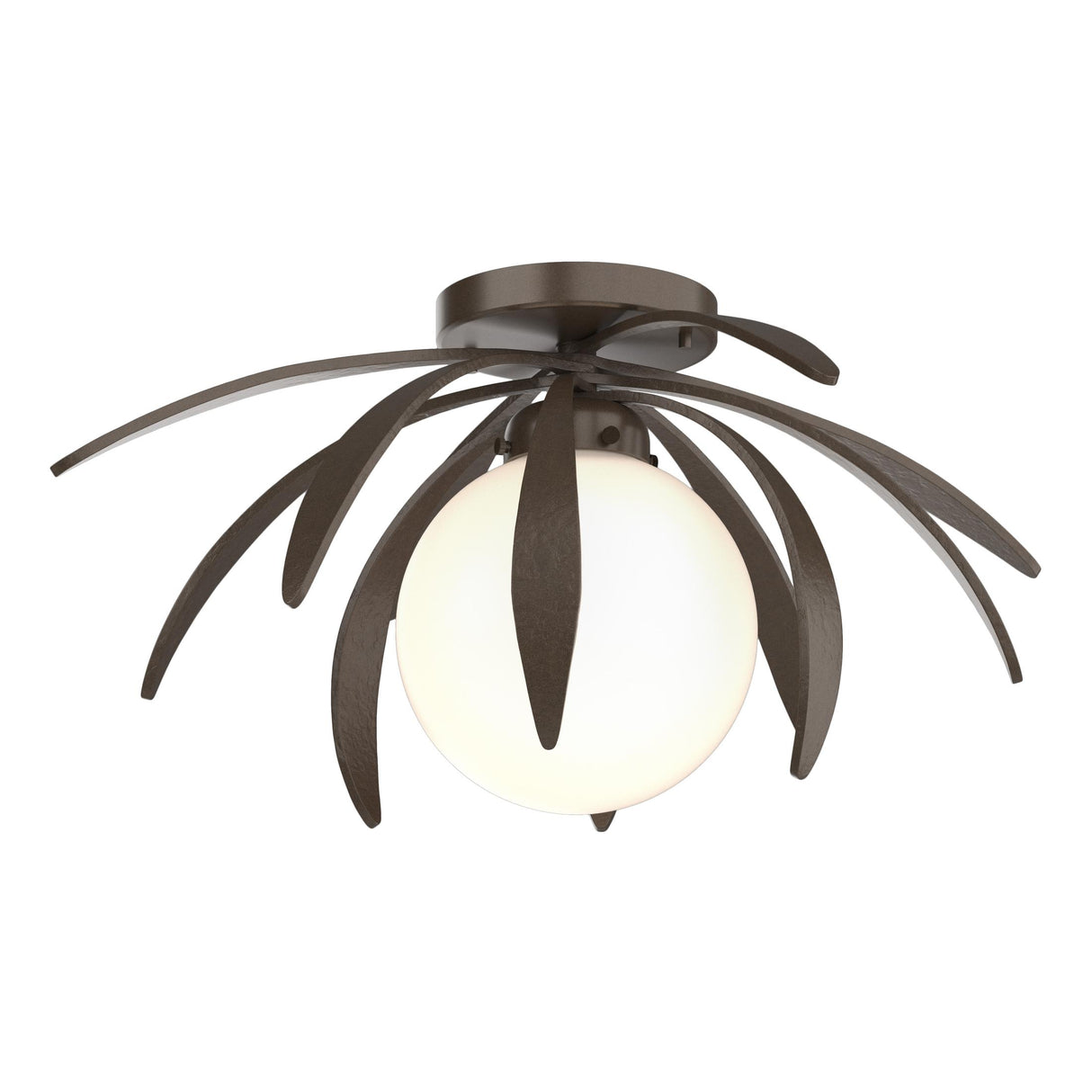 Hubbardton Forge 2020 Bronze Opal Glass (GG) Dahlia Semi-Flush