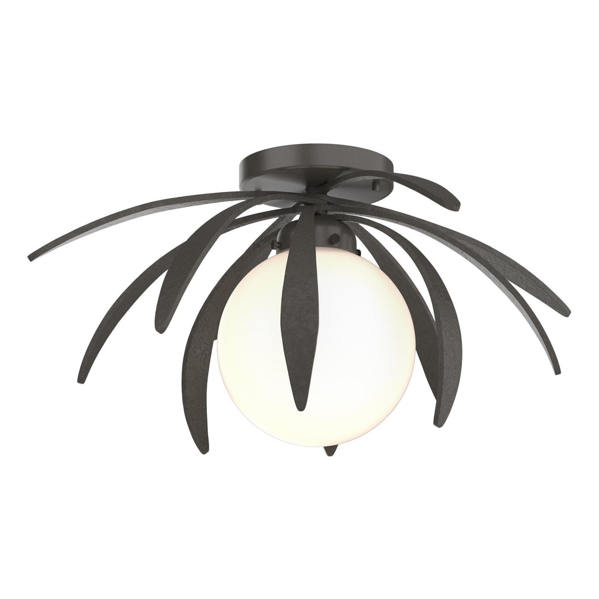 Hubbardton Forge 2020 Dark Smoke Opal Glass (GG) Dahlia Semi-Flush