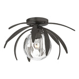 Hubbardton Forge 2020 Dark Smoke Water Glass (LL) Dahlia Semi-Flush