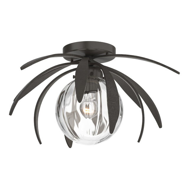 Hubbardton Forge 2020 Dark Smoke Water Glass (LL) Dahlia Semi-Flush