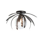 Hubbardton Forge 2020 Dark Smoke Water Glass (LL) Dahlia Semi-Flush