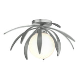 Hubbardton Forge 2020 Vintage Platinum Opal Glass (GG) Dahlia Semi-Flush