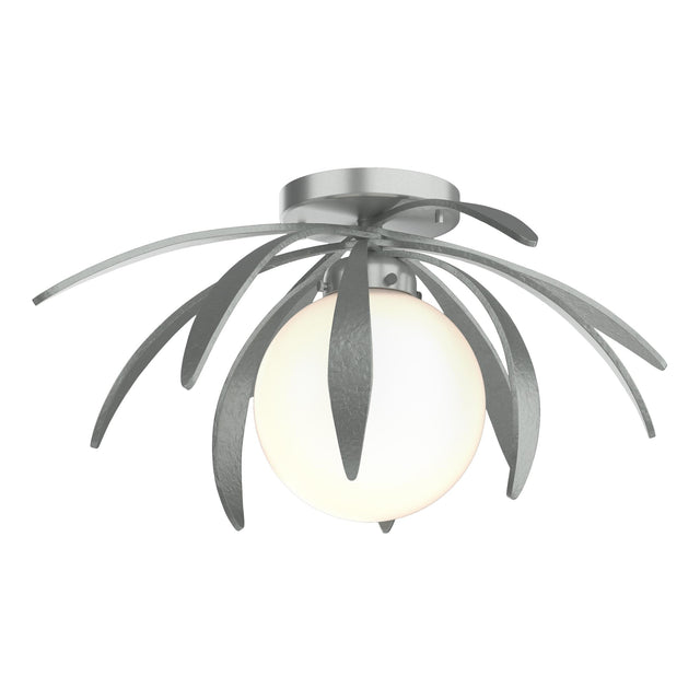 Hubbardton Forge 2020 Vintage Platinum Opal Glass (GG) Dahlia Semi-Flush