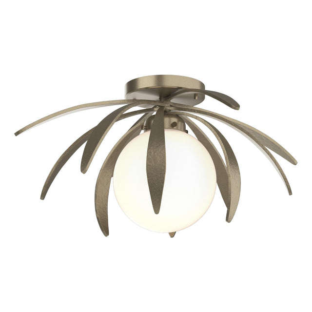 Hubbardton Forge 2020 Soft Gold Opal Glass (GG) Dahlia Semi-Flush