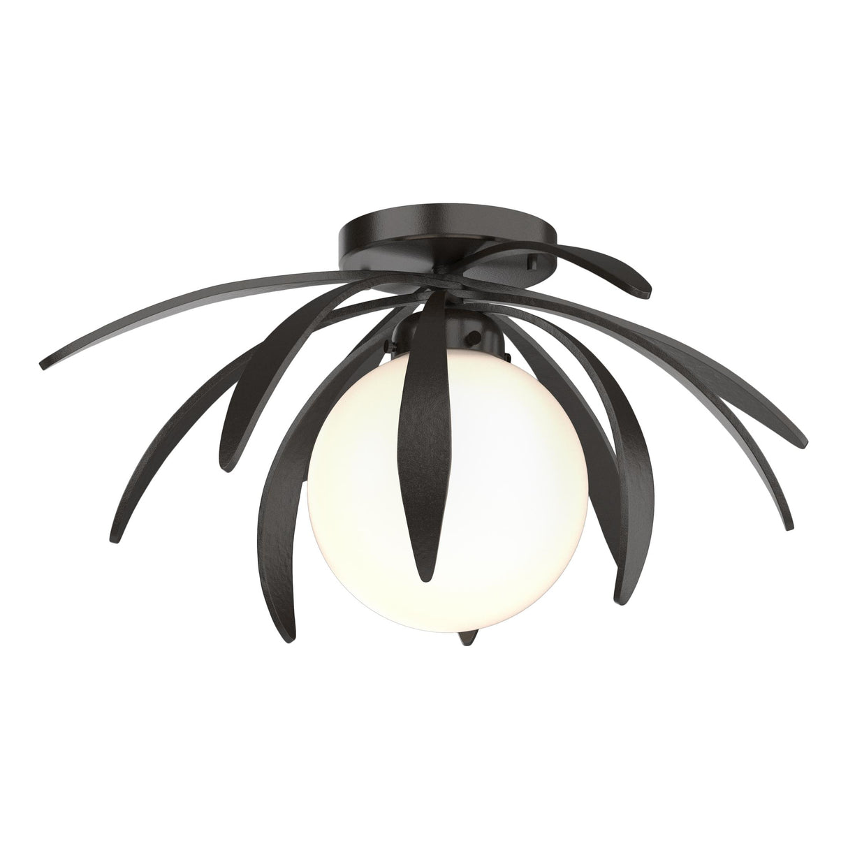 Hubbardton Forge 2020 Oil Rubbed Bronze Opal Glass (GG) Dahlia Semi-Flush