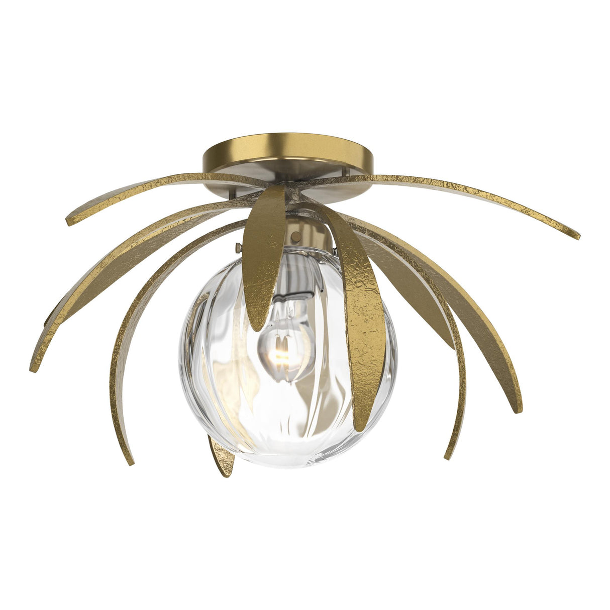 Hubbardton Forge 2020 Modern Brass Water Glass (LL) Dahlia Semi-Flush